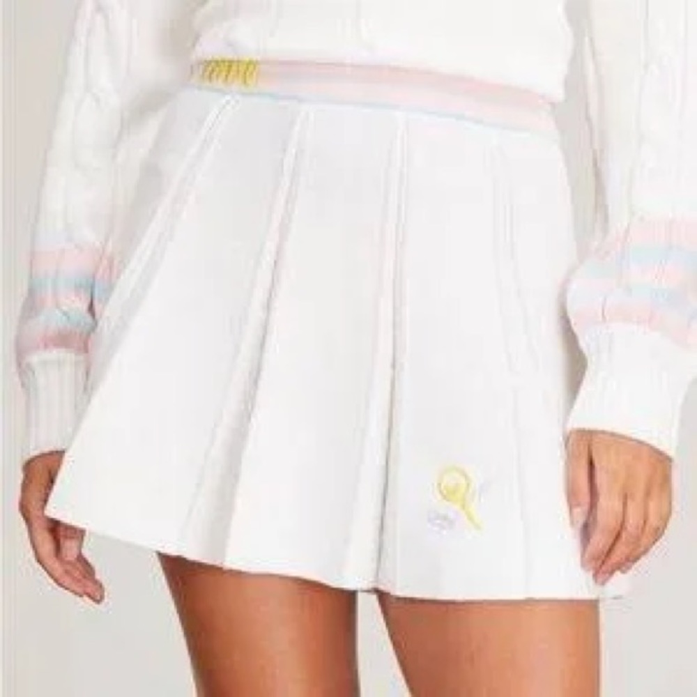 LoveShackFancy Roz Skirt Tennis White Size XS